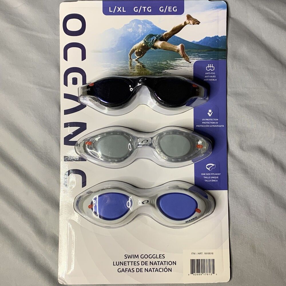 Brand New Oceanic Swimming Goggles 3-Pack Large / X-Large